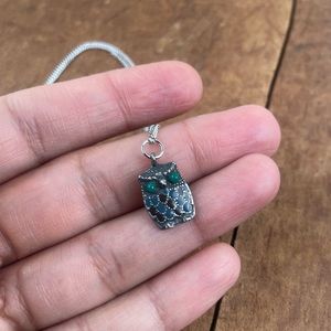 Owl charm necklace